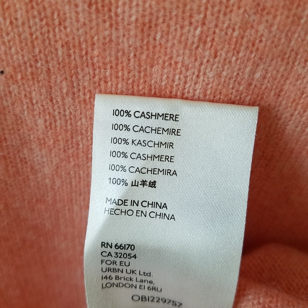 Anrhropologie Pilcro 100% Cashmere Peachy Emmeline Boatneck Sweater Medium - Picture 14 of 14